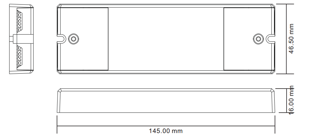 Sunricher jednokanálový stmívač 0/1-10V (SR-2006-Push dim)-Technický výkres