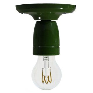 retro porcelánová lampa v zelené