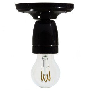 retro porcelánová lampa v černé